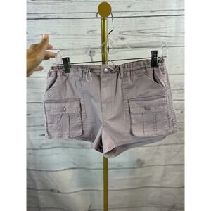 Aeropostale Low Rise Cargo Shorts Womens Small Lilac Utility Shorty Y2K